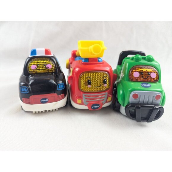 VTech Go Go Smart Wheels Lot Of 3 SUV Fire Truck Police Talking Light-Up Toys - Picture 6 of 7